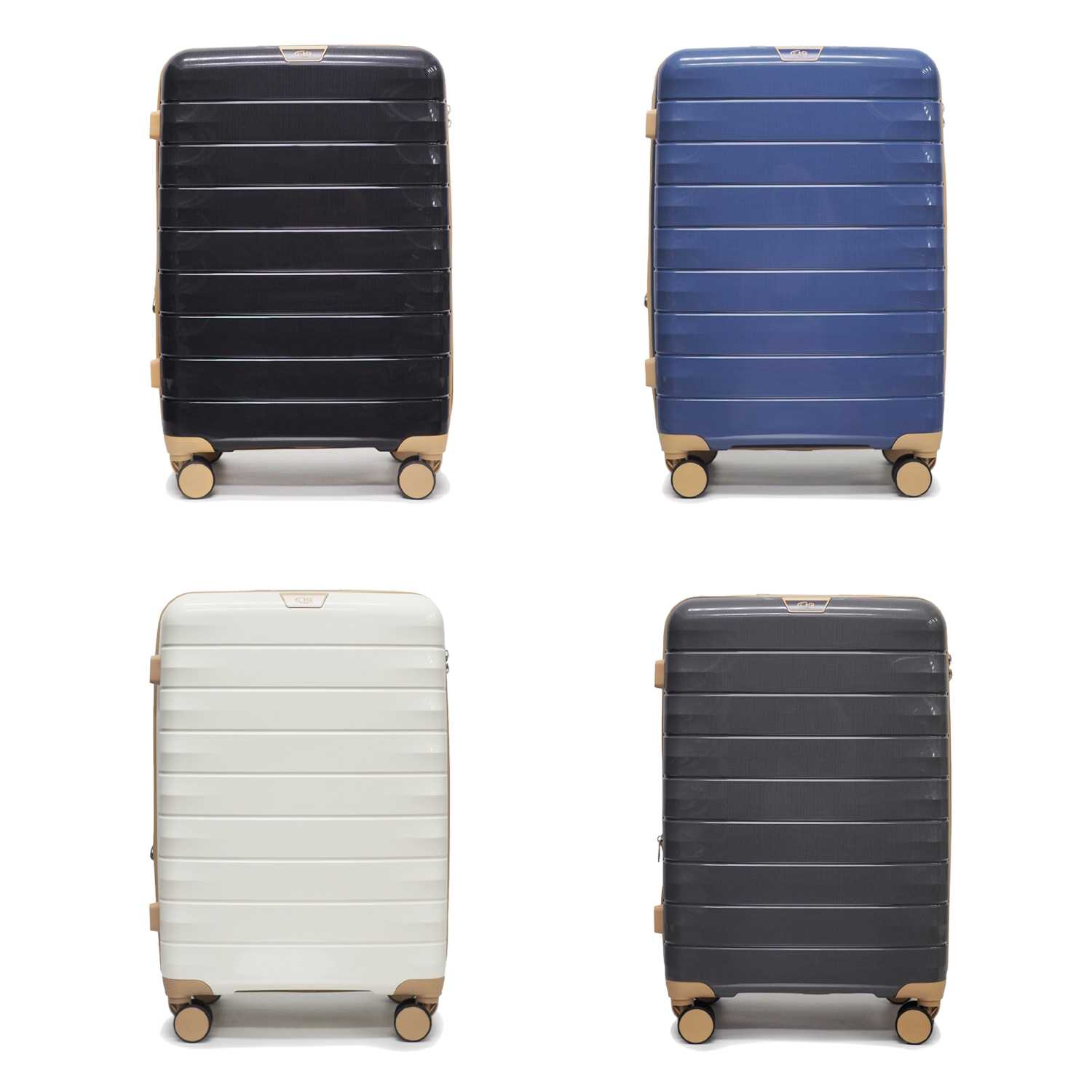 HQ LUGGAGE(20นิ้ว) กระเป๋าเดินทาง PP 100% ระบบล็อค 3 รหัส 4 ล้อคู่ 360 ํ รุ่น Flora #5512X