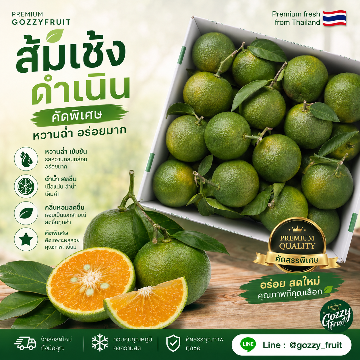 ส้มเช้งดำเนิน คัดพิเศษ ยกลังใหญ่ 5 กก.