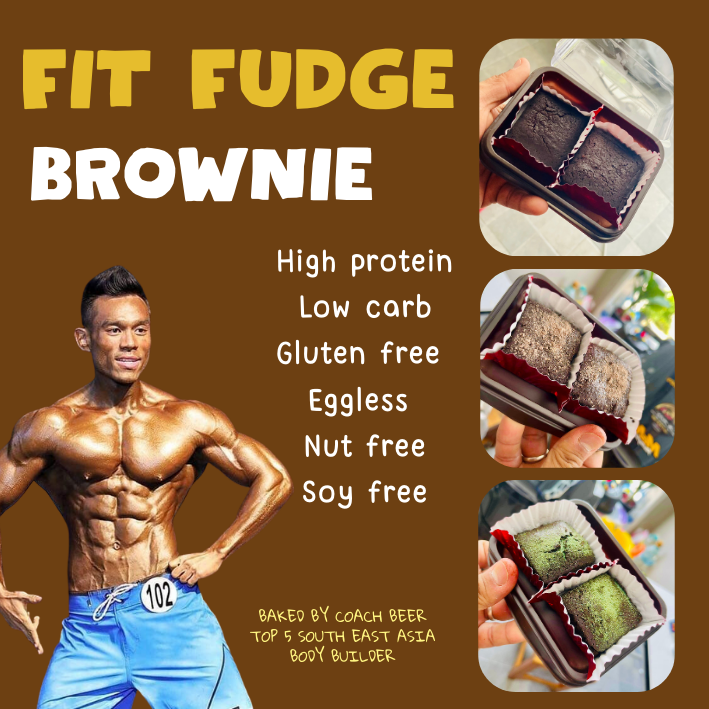 (Preorder) Fit fudge brownie - Flourless, Glutenfree No sugaradded บราวนี่คลีนไร้แป้ง