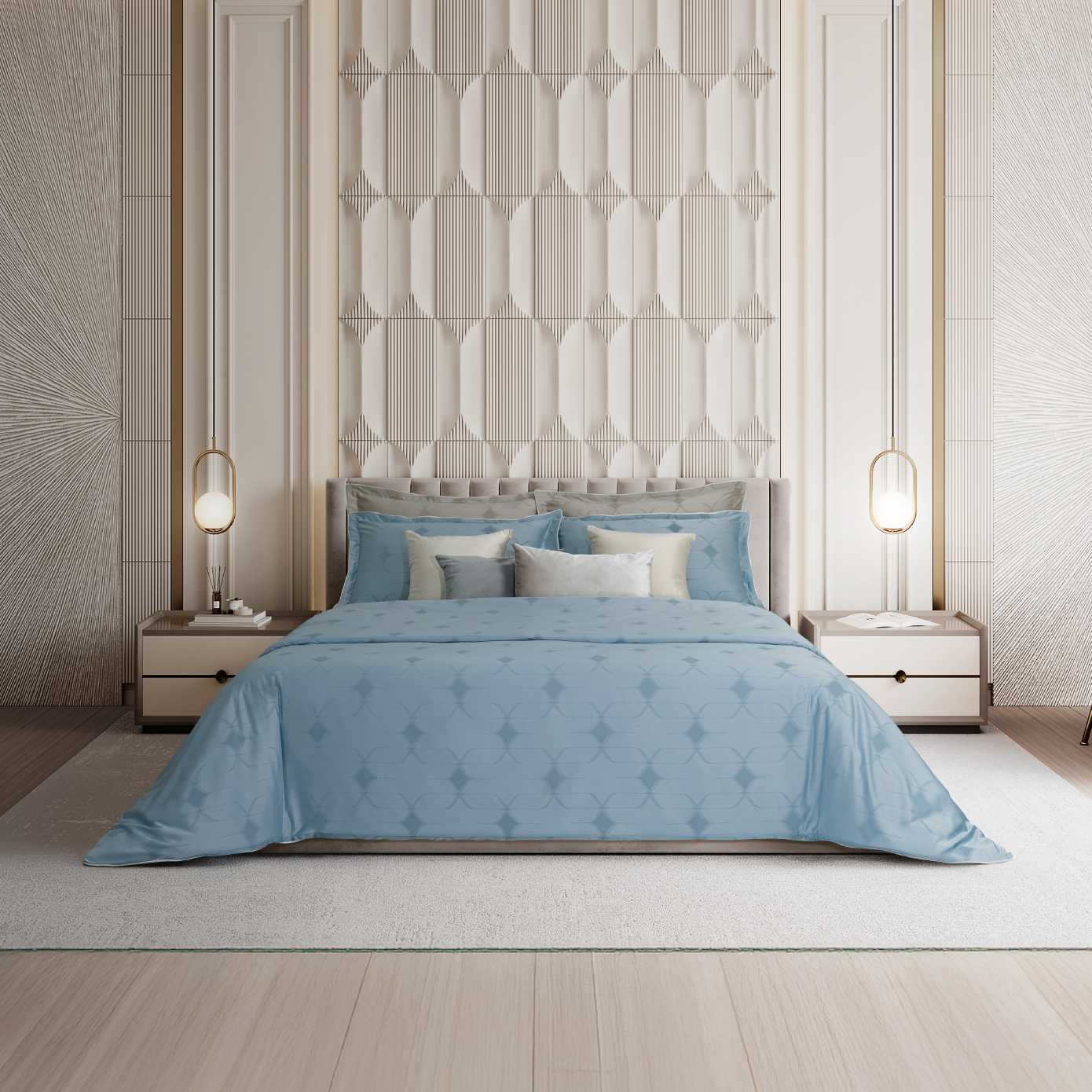 ชุดผ้าปูที่นอนรัดมุม ขนาด 3.5 ฟุต AURORA  1100 Coolagen Series