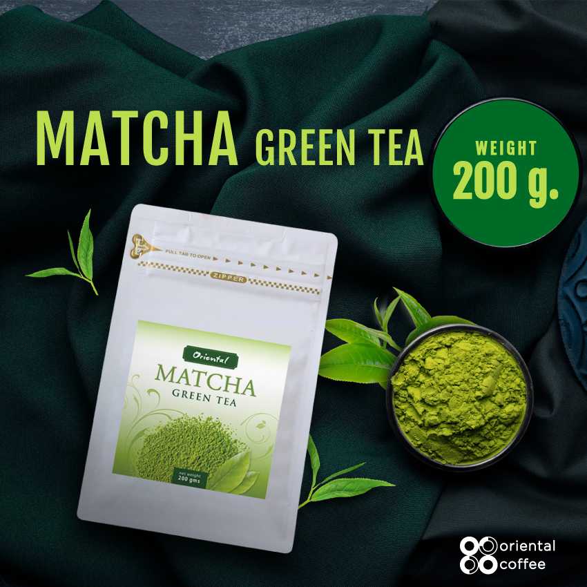  Oriental Matcha Green Tea ผงชาเขียวมัทฉะแท้ 100% 200 กรัม