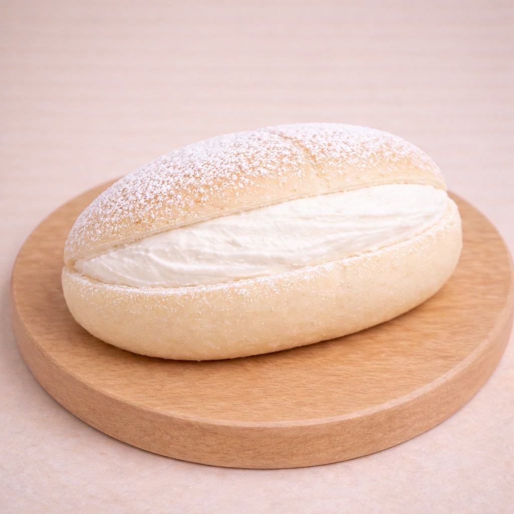 ปังนุ่มหนึบ ไส้ครีมนมสด (Fresh milk cream) 신선한 우유 크림빵