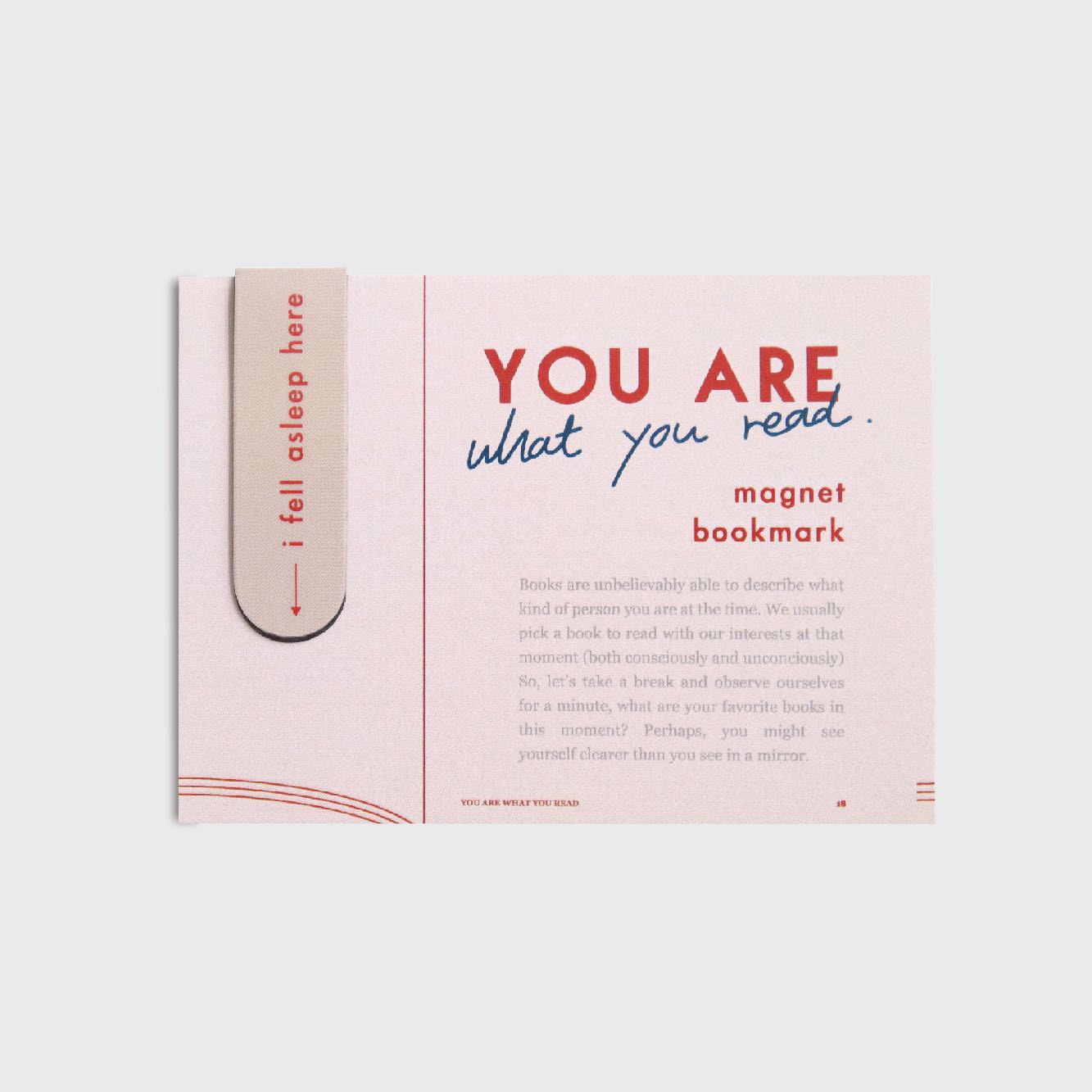 MAGNET BOOKMARK - I FELL ASLEEP HERE