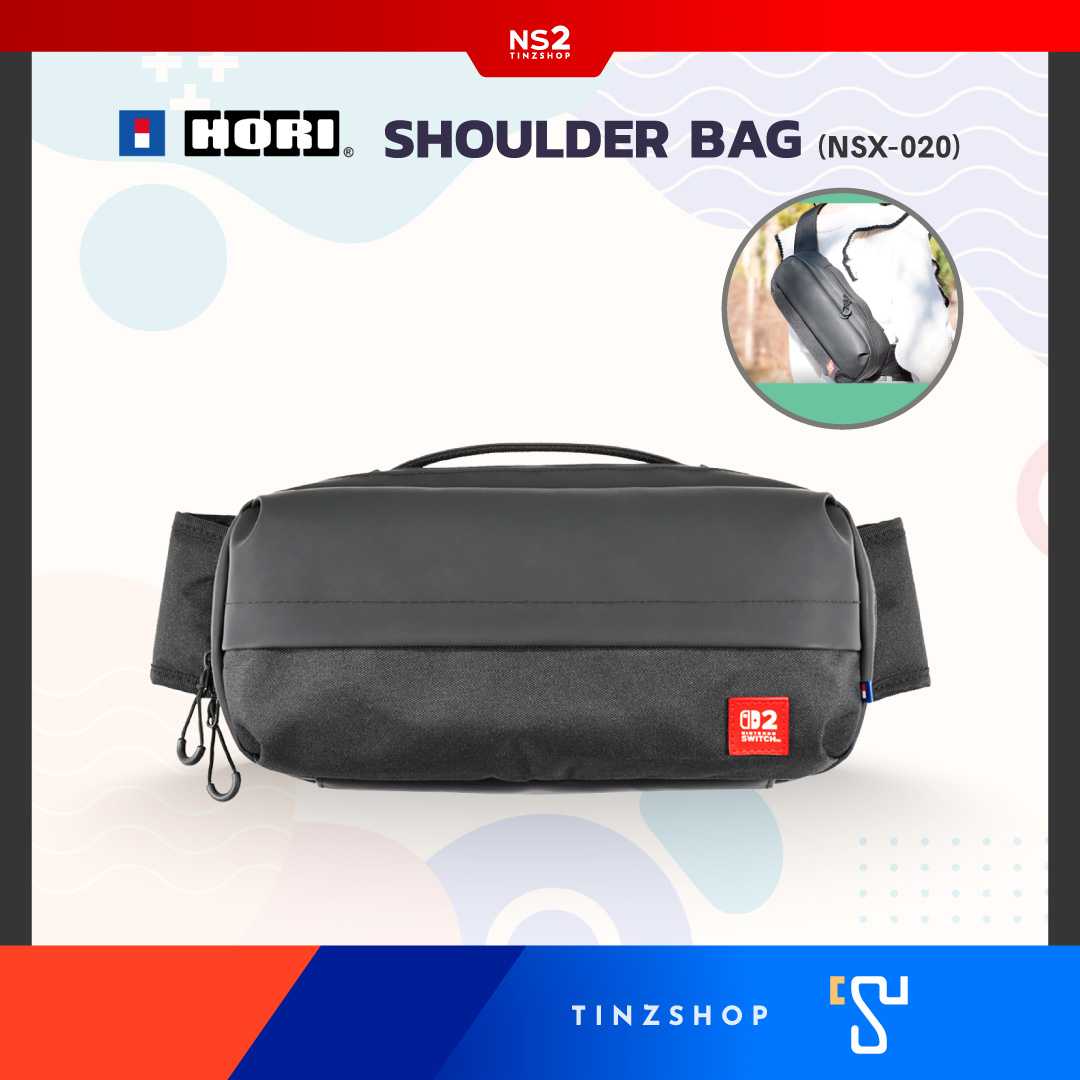 [พร้อมส่ง] Tinzshop Hori NSX-020 Shoulder Pouch Black for Nintendo Switch 2 กระเป๋าสะพายไหล่