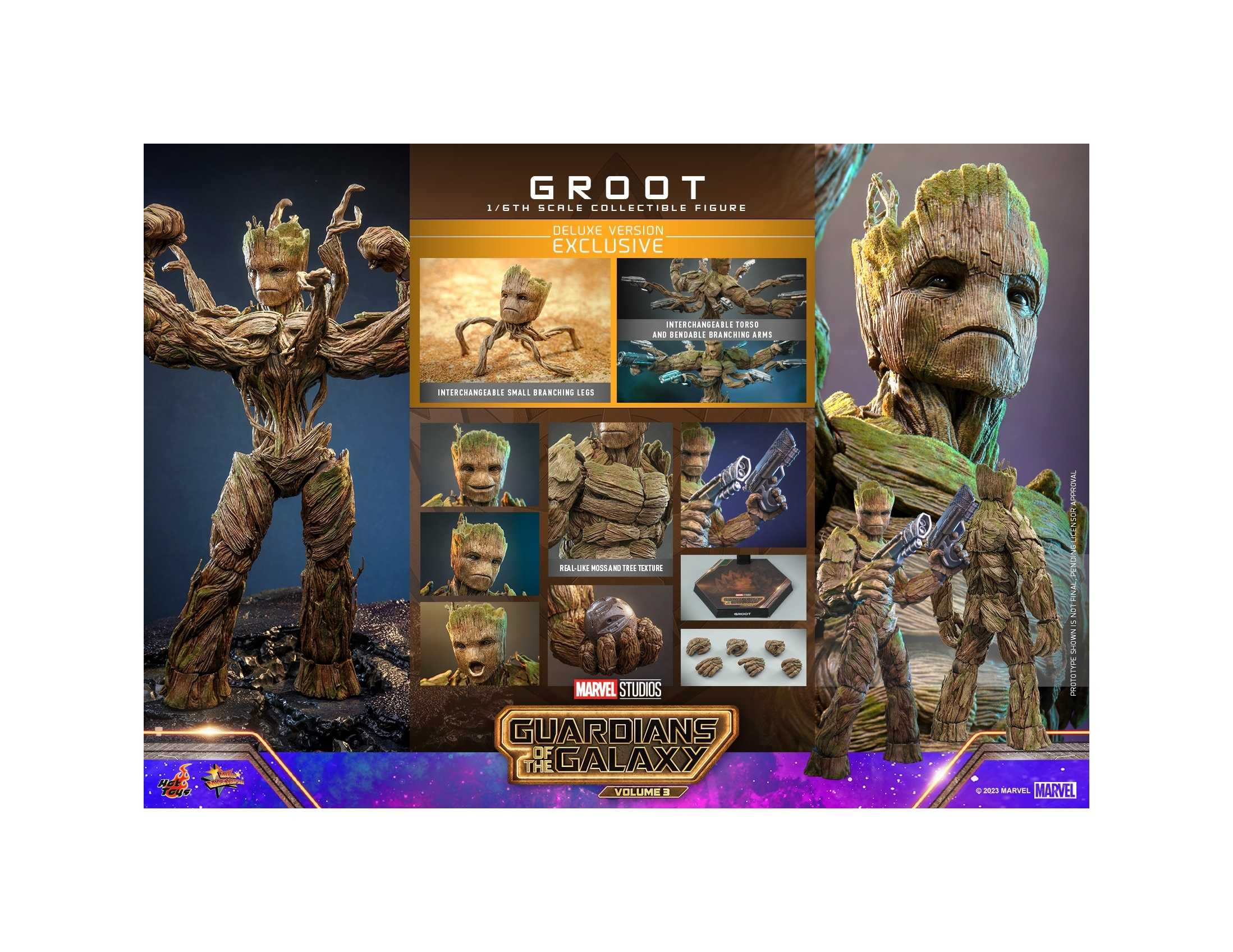 Hot Toys – MMS707 - Guardians of the Galaxy Vol. 3 - 1/6th scale Groot (Deluxe Version) (TC)