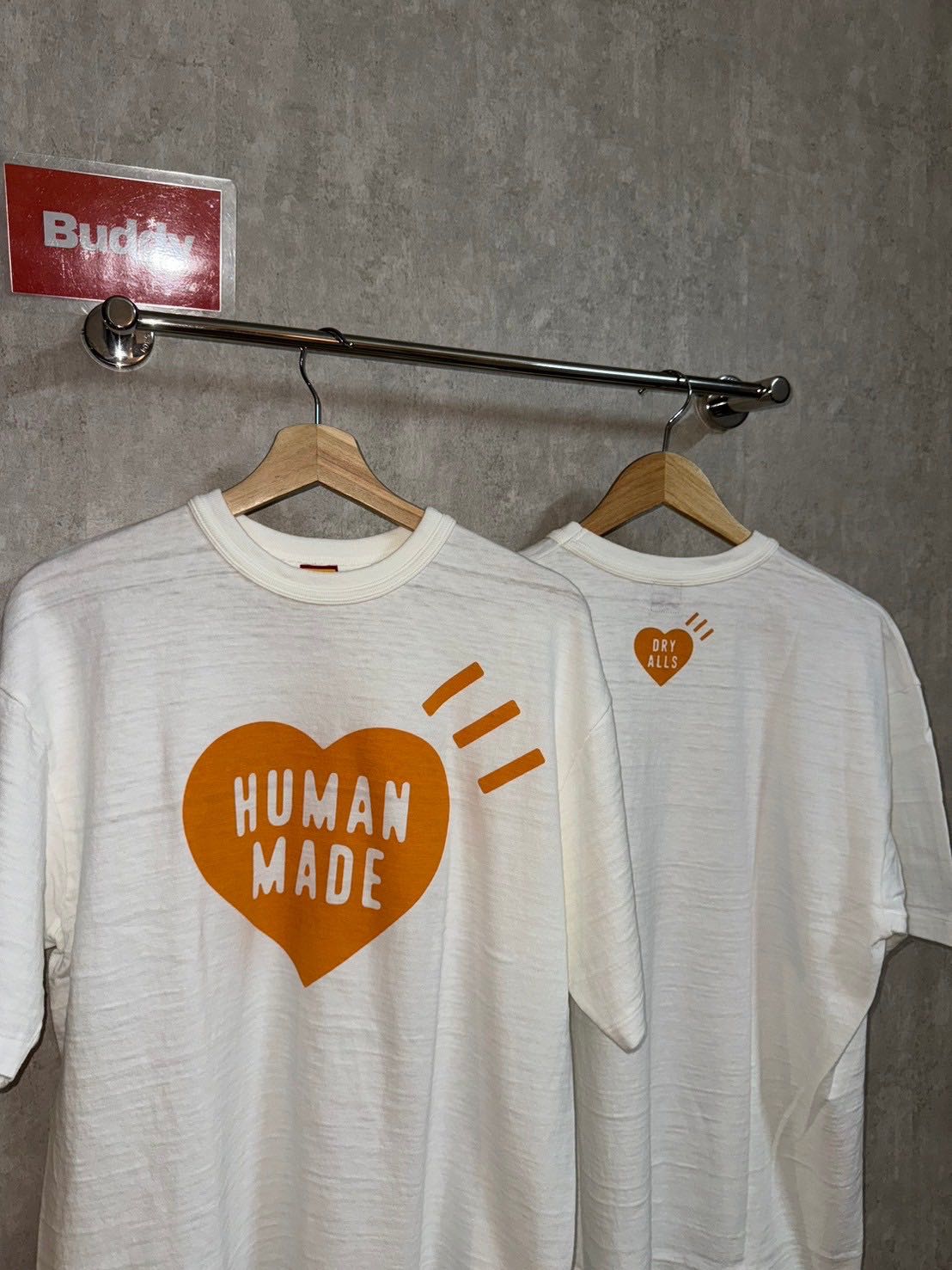Human Made Store Exclusive Orange Heart tee (Black/White)