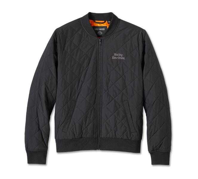 Harley-Davidson Women's Old English Rose Quilted Bomber