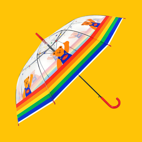 WiggleWiggle Transparent Umbrella / Bear/ ร่มใส ลายน้องหมี 🐻