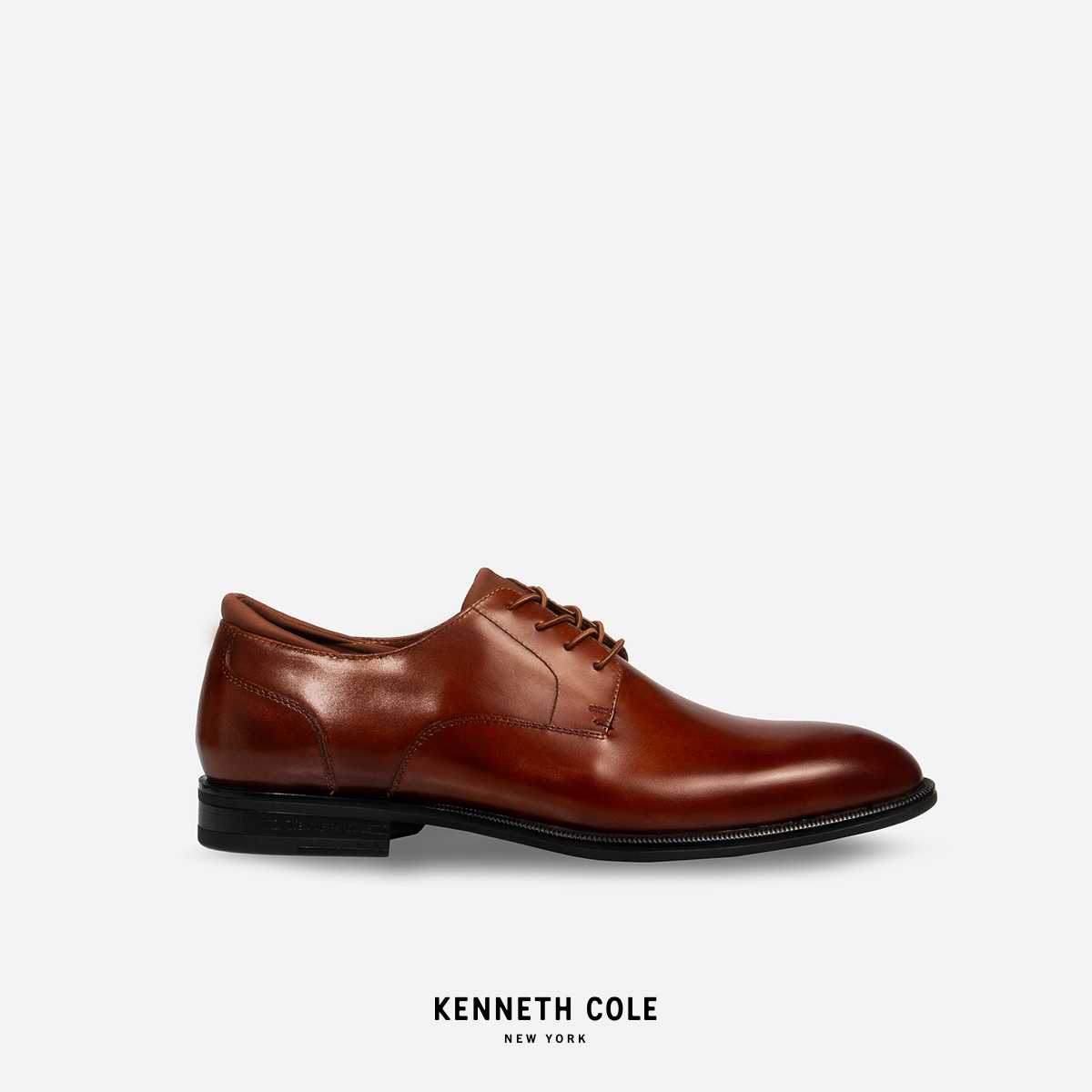 KENNETH COLE รองเท้าทางการผู้ชายรุ่น REBOUNDPOD LACE UP PT COGNAC สีน้ำตาล ( DRS - KF76078LE-901 )