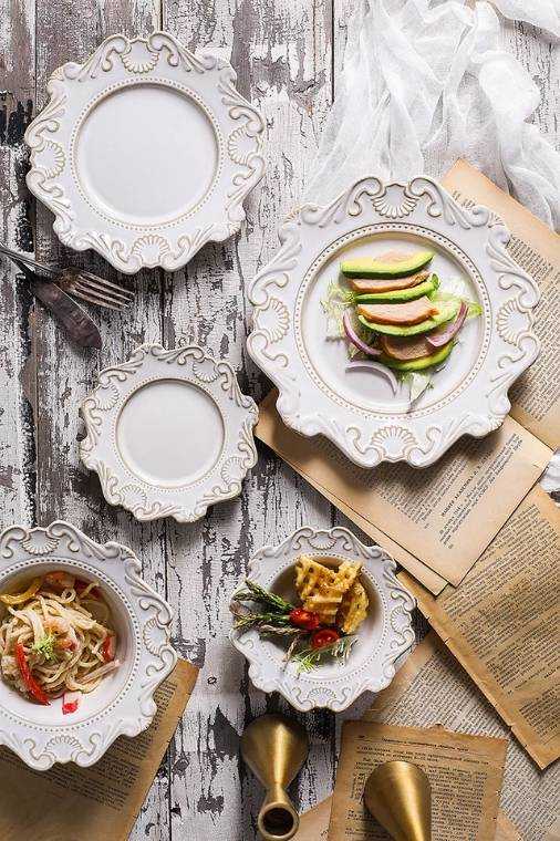 MORROC L PLATE WHITE // จานทานข้าว