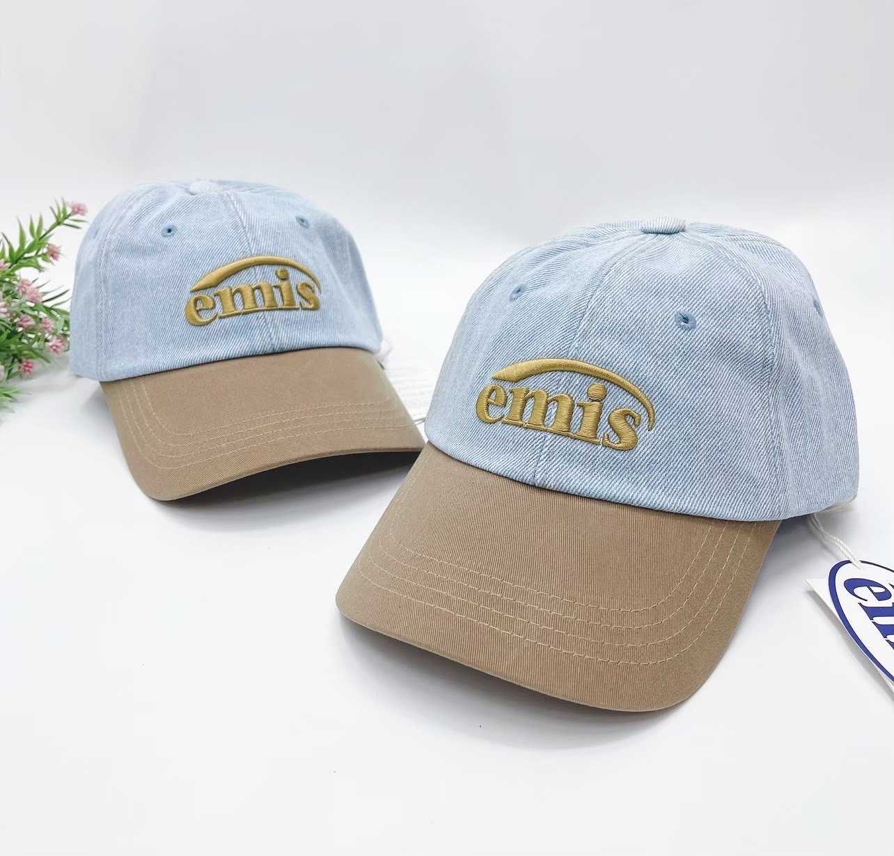 Emis Denim Two tone cap (Brown)