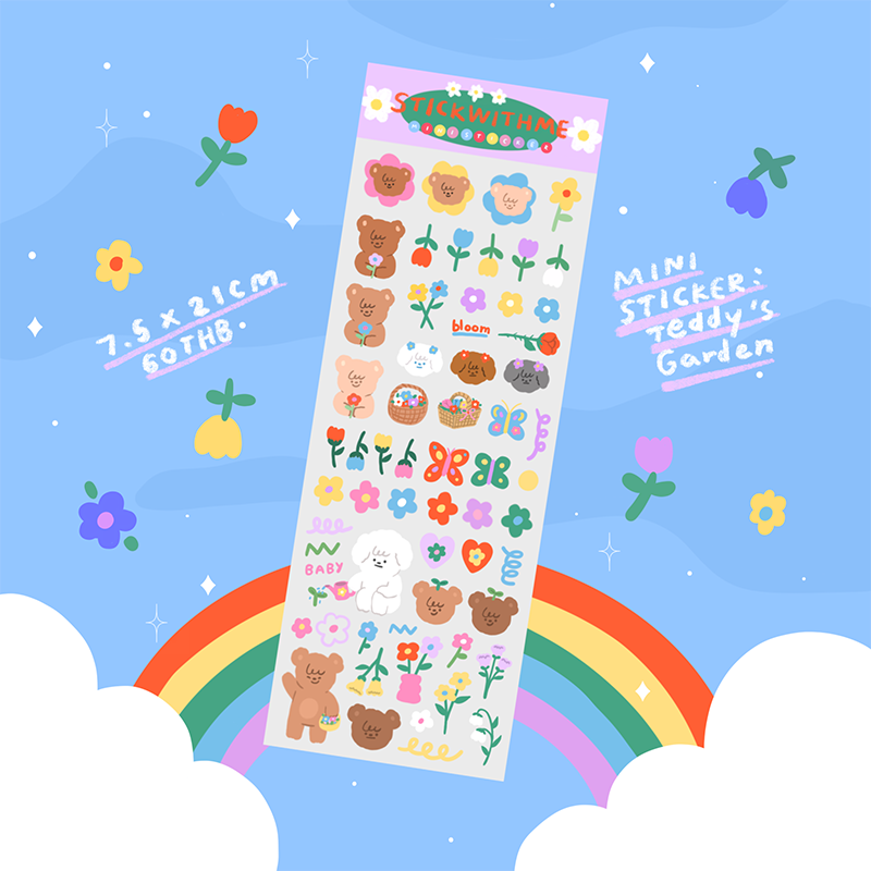 Mini sticker : Teddy's garden