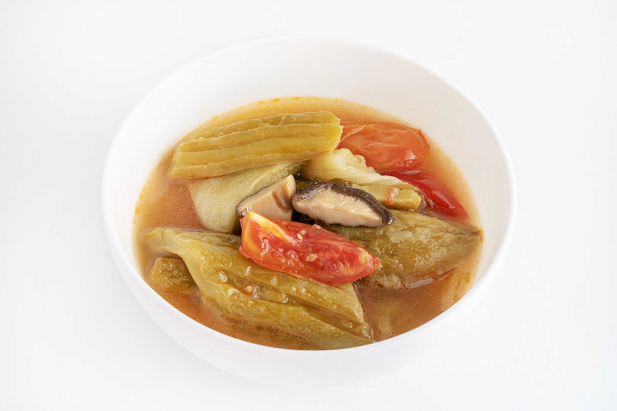 มะระตุ๋นเกี่ยมฉ่าย Stewed bitter melon with pickled mustard green