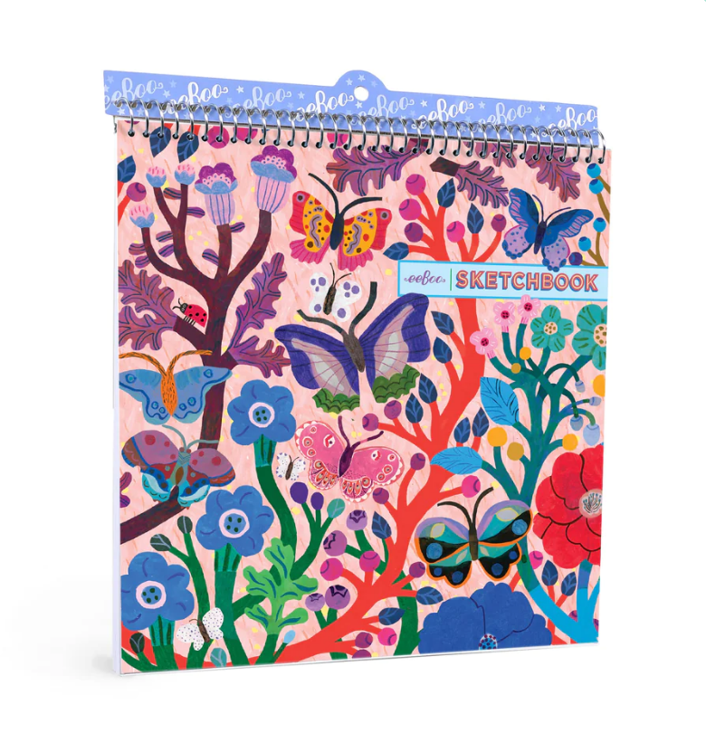 eeBoo Butterflies Square Sketchbook สมุดสเก็ตซ์ภาพลายผีเสื้อ