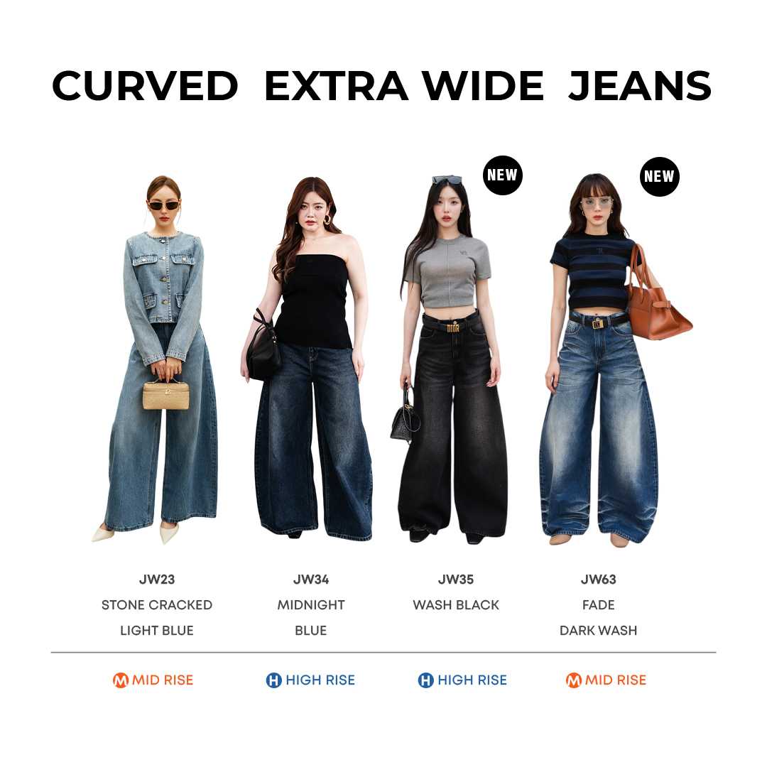Curved extra wide jeans - JW06,JW07,JW24,JW21,JW22,JW23,JW34,JW63,JW35