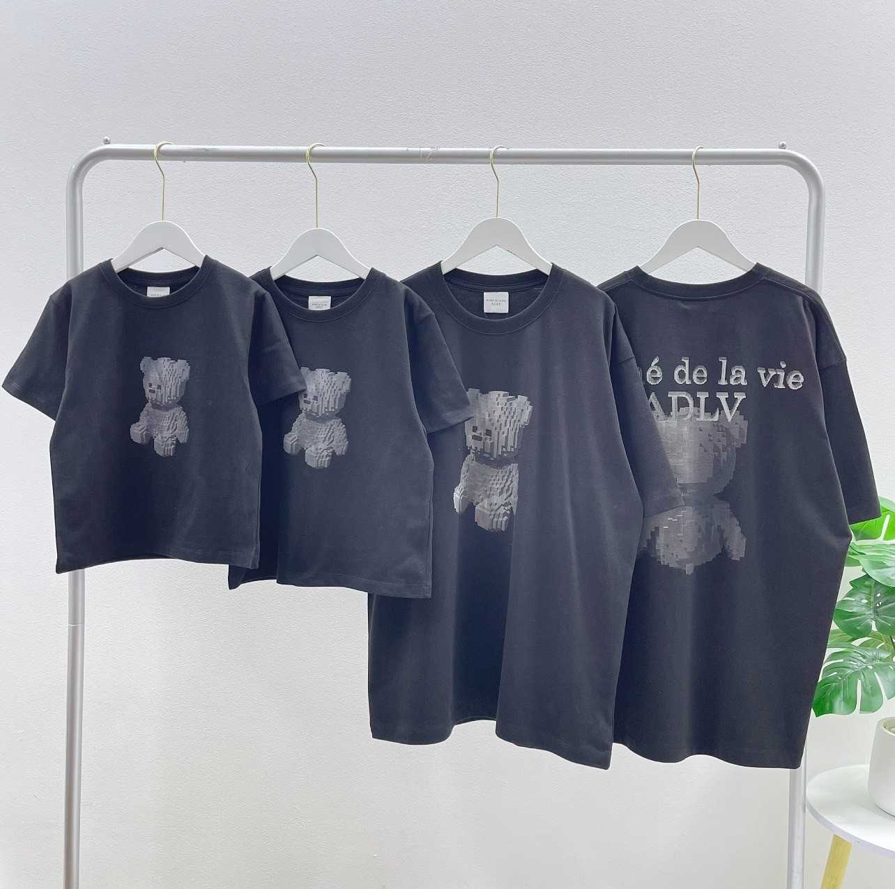 ADLV Block Bear Short Sleeve T-shirt Black