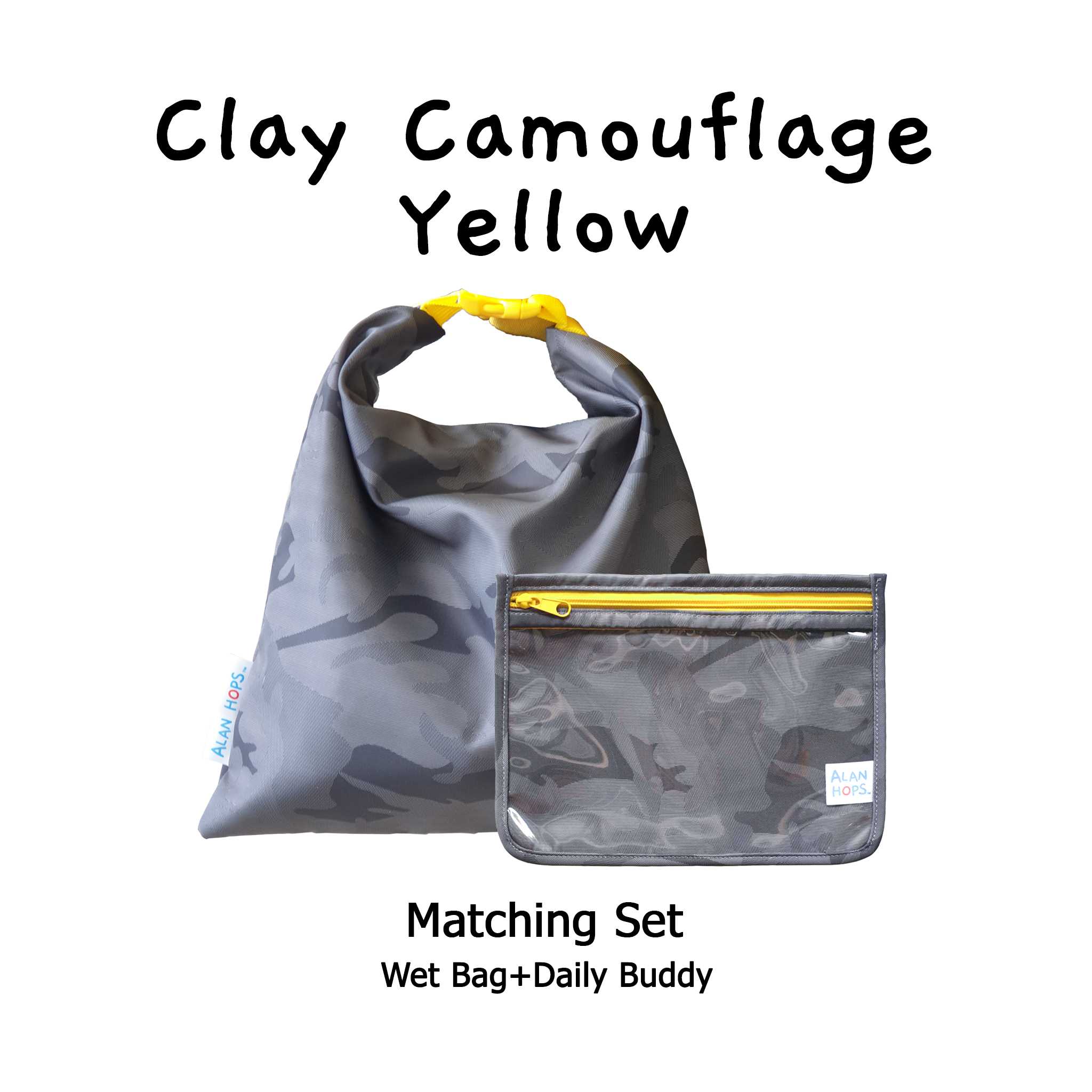 Set : Clay Camouflage - Yellow (Wet bag + Daily Buddy)