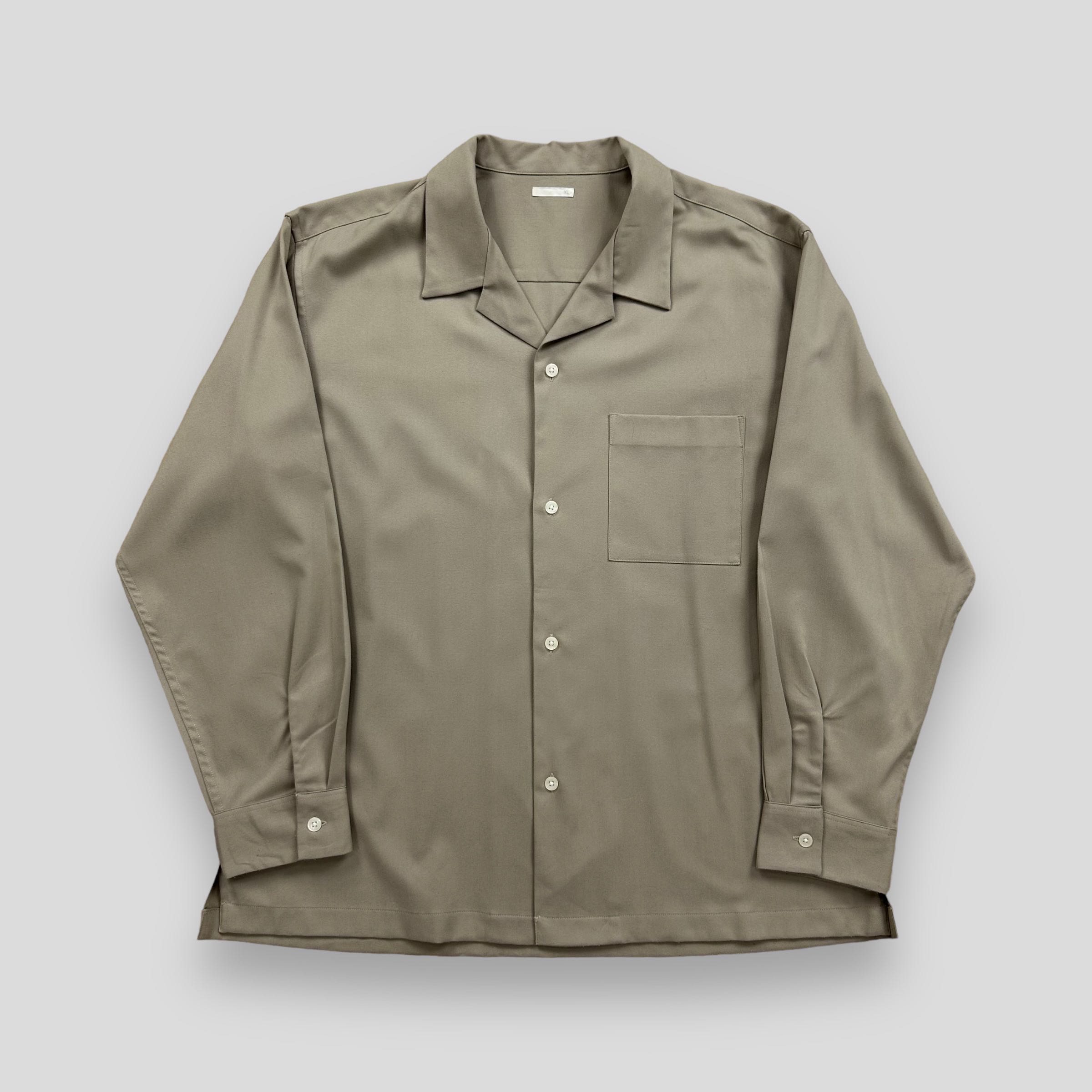 GU OPEN COLLAR LONG SLEEVE POCKET SHIRT 