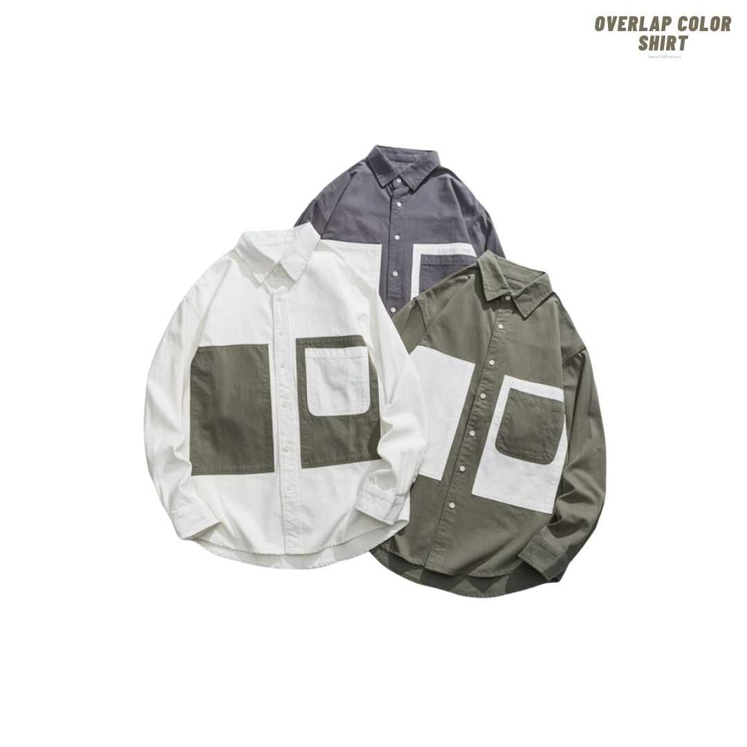 Jeera168 | Overlap Color Shirt  (พรีออเดอร์)