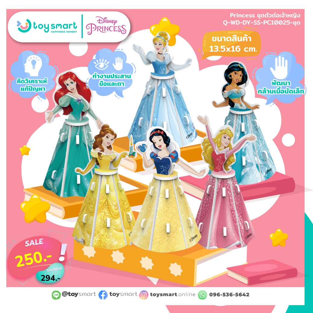 Toy Smart ตัวต่อ3มิติเจ้าหญิงดีสนีย์ ขายเป็นเซต