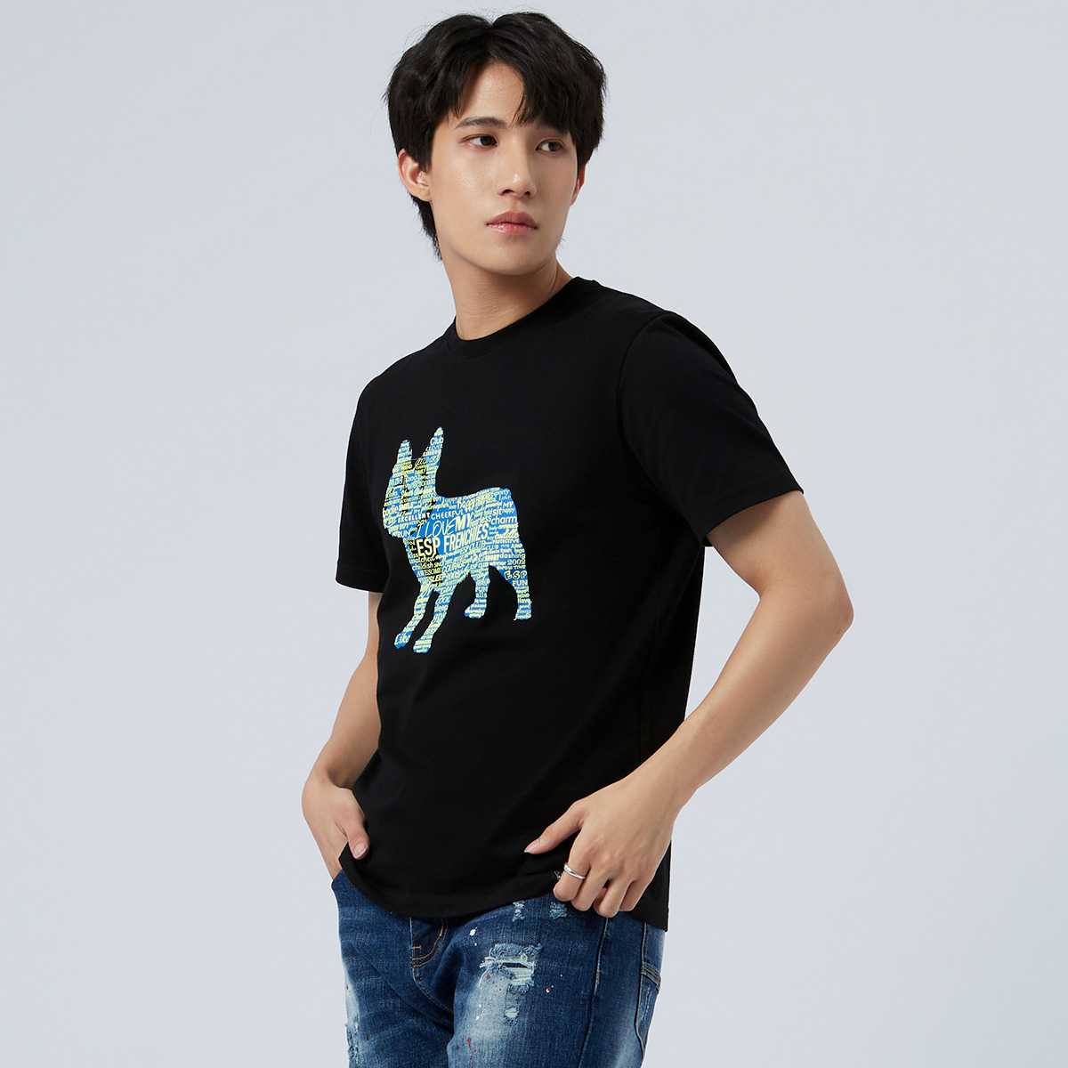 เสื้อทีเชิ้ตลายเฟรนช์ชี่ | Frenchie T-Shirt | 03919