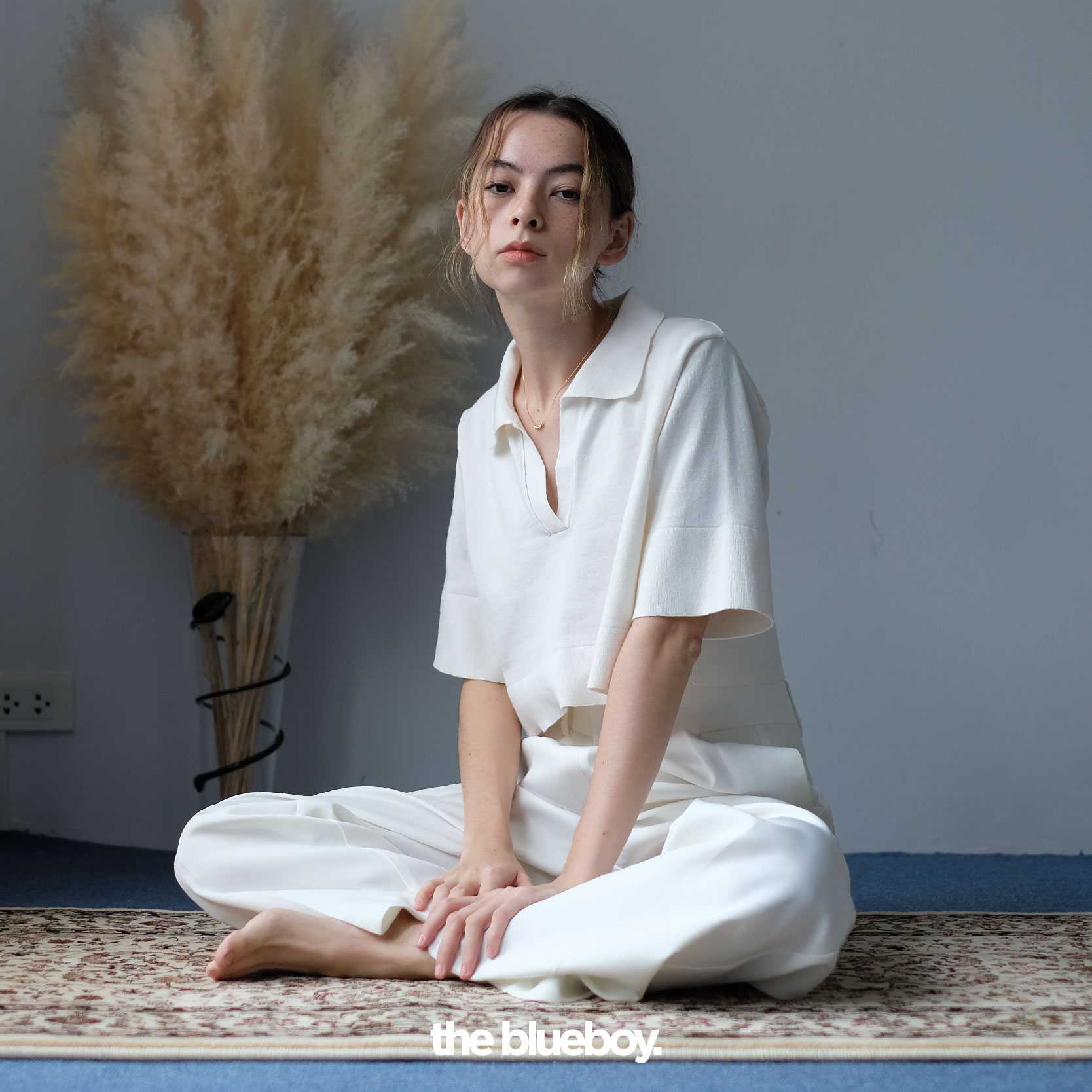 Clay Knitted Top in Off-White