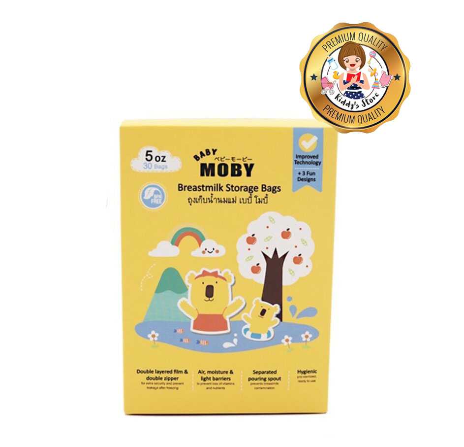 Moby ถุงเก็บน้ำนมแม่ 5 oz 30 ถุง