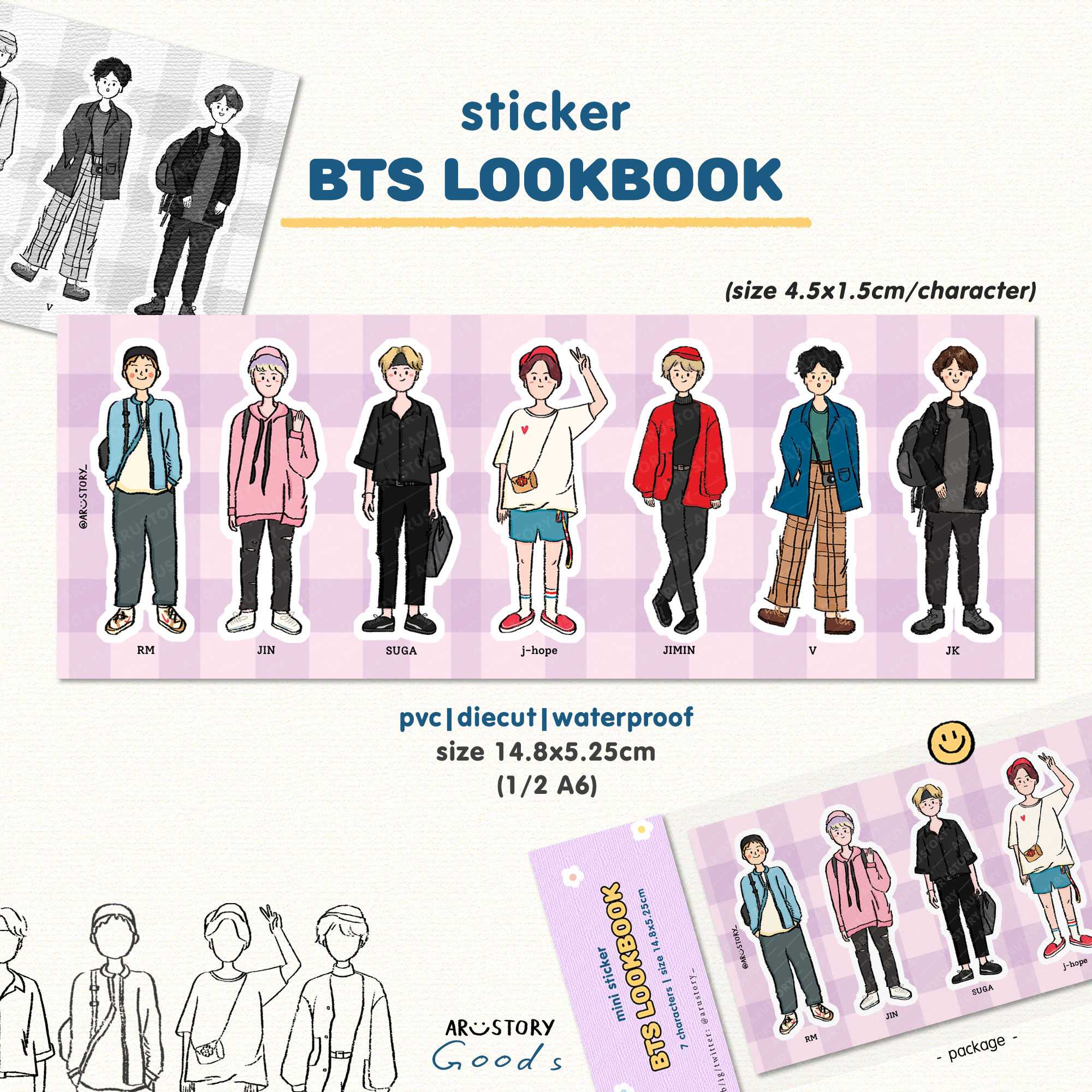 Sticker (mini) : BTS LOOKBOOK
