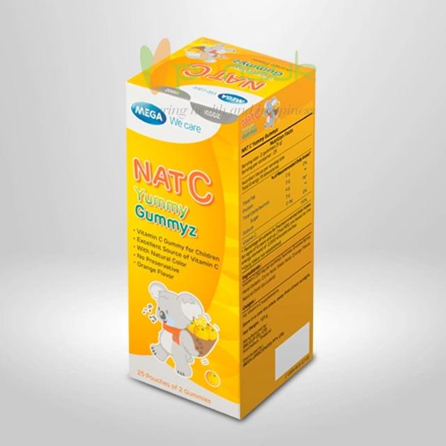 Mega We care NAT C Yummy Gummyz (25 Pouches of 2 Gummies)