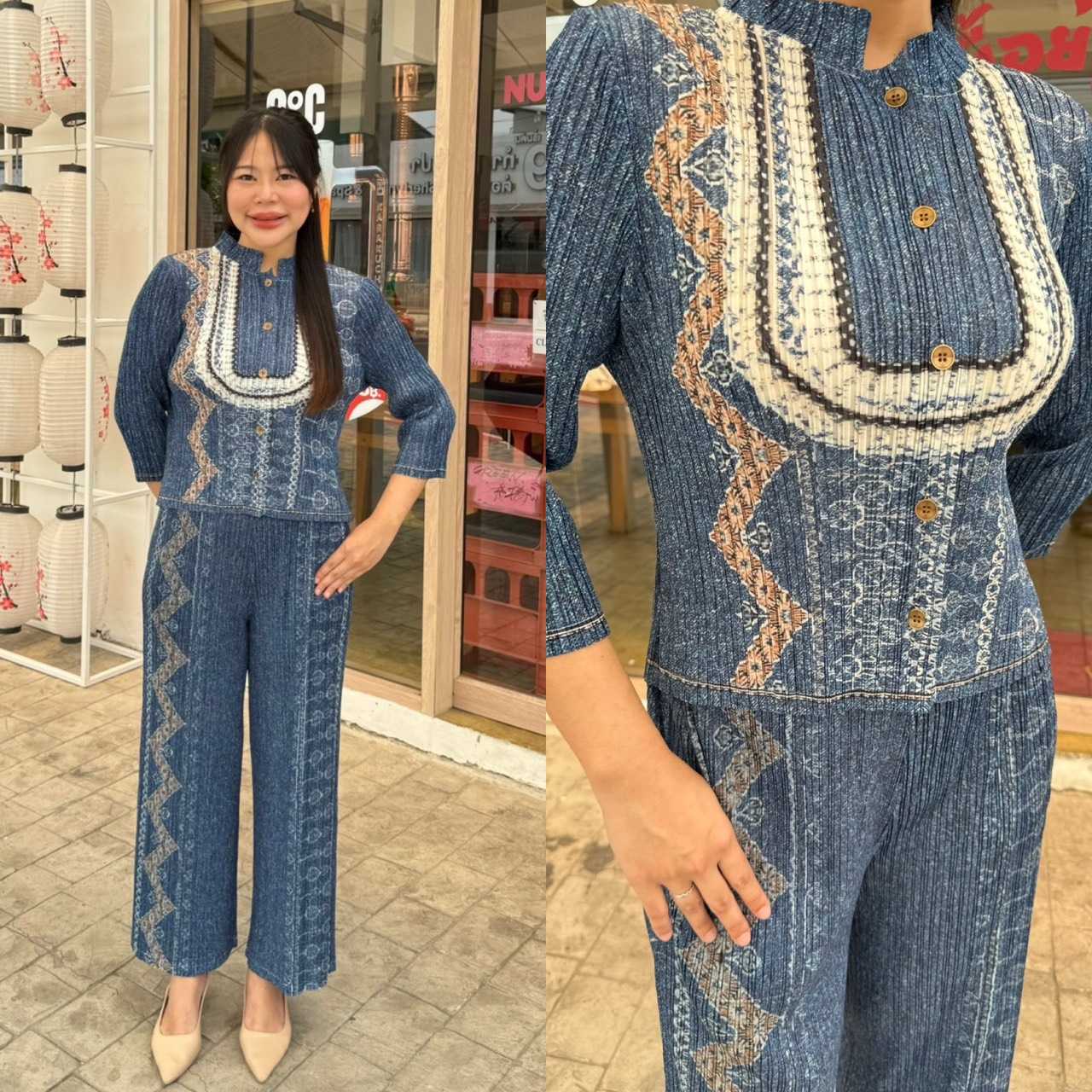 PleatByNisa B10 ชุดเซ็ตอัดพลีทผ้าพรีเมียม เนื้อผ้าคุณภาพ Polyester100%