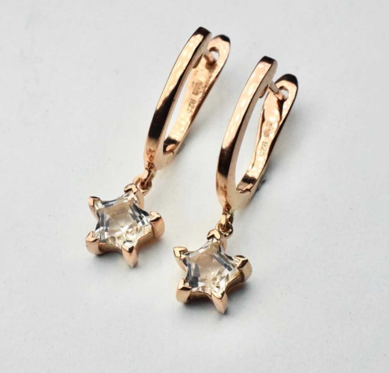 ต่างหูพลอย #minimearrings รหัส E152