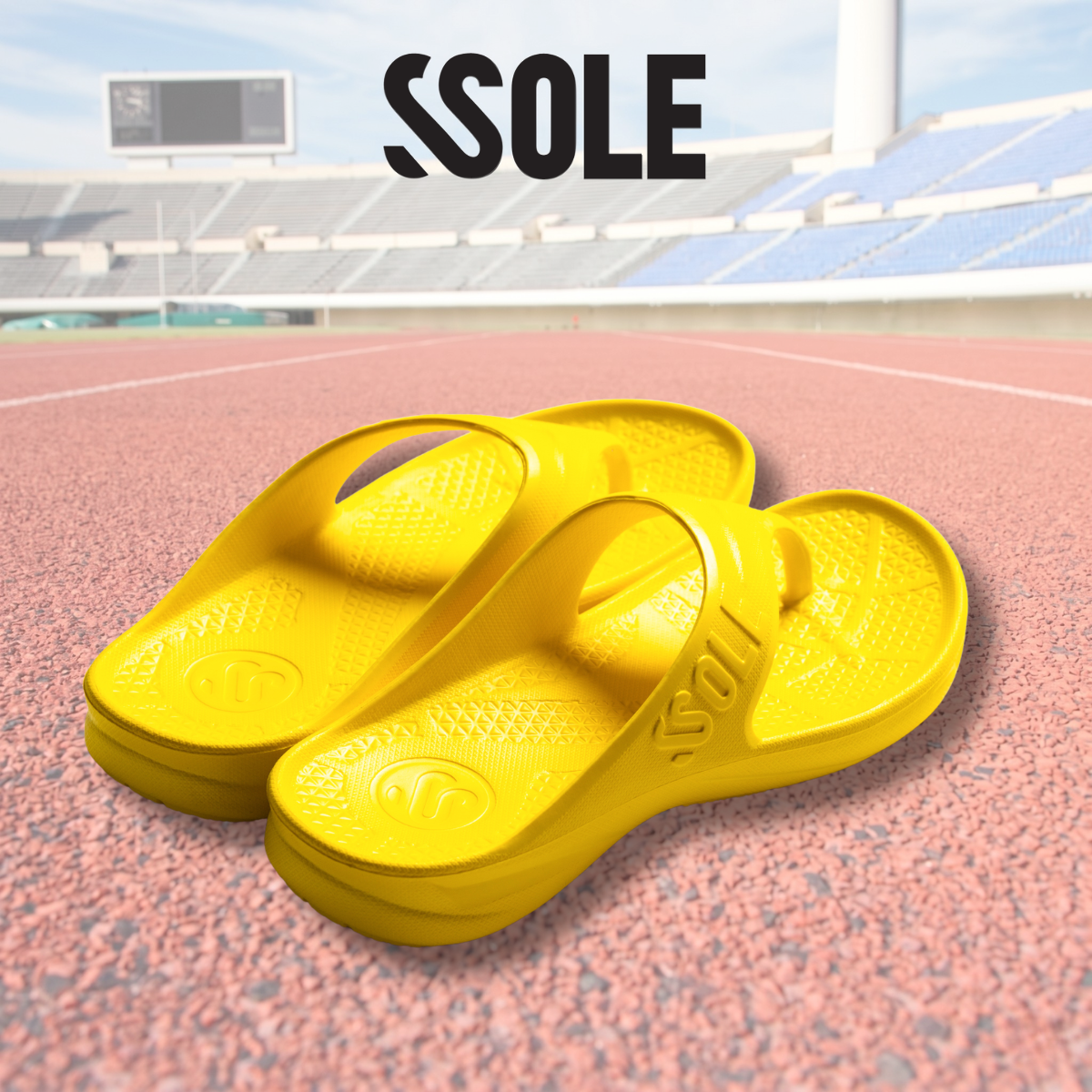 SSOLE Sandals- รองเท้าแตะใส่วิ่ง สี Lightning Yellow