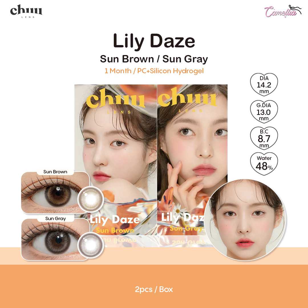 Chuu lens รุ่น Lily Daze 🌼💖 คอนแทคเลนส์เกาหลีของแท้รายเดือน (ค่าสายตา -5.50 ถึง -6.50)