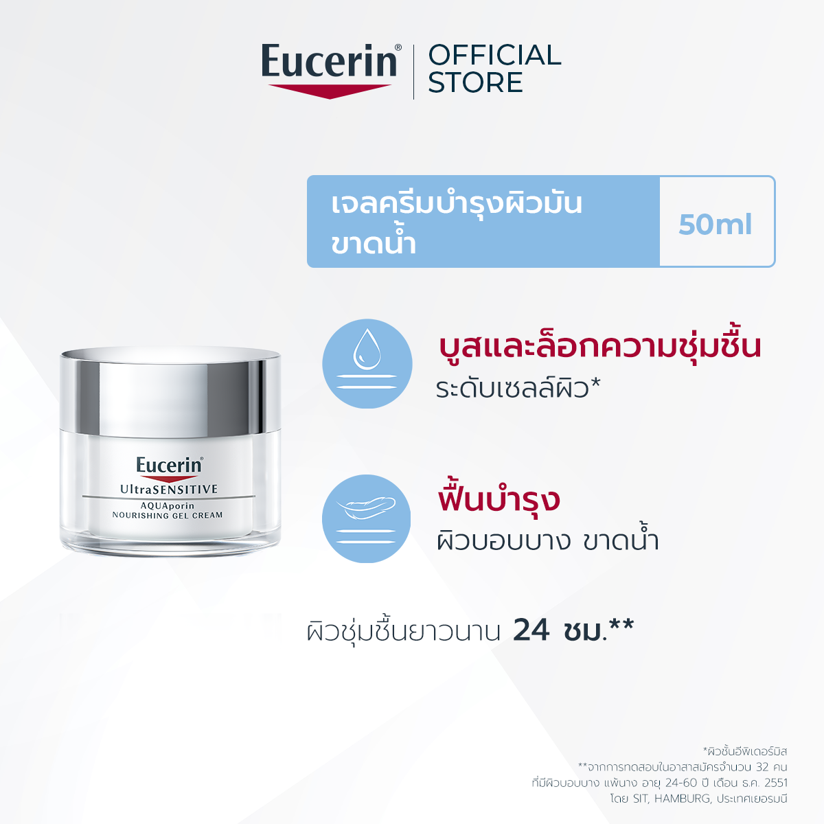 Eucerin UltraSENSITIVE AQUAPORIN NOURISHING GEL CREAM 50 ML