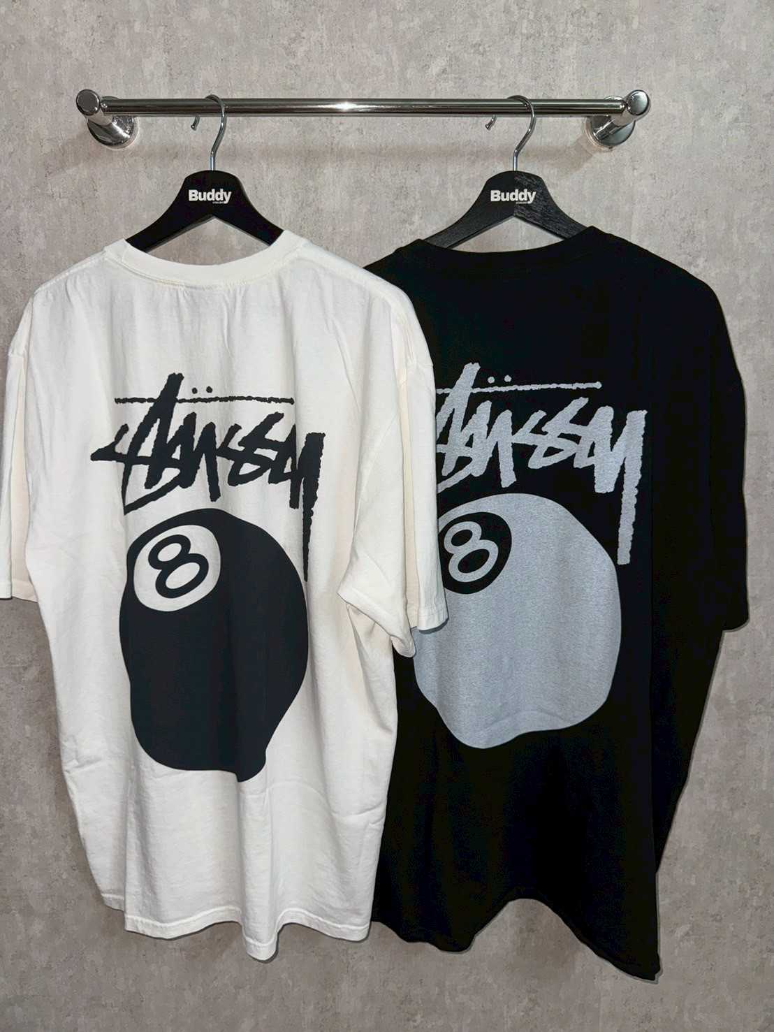 Stussy 8 BALL Tee (Pigment Dyed Black/Pigment Dyed Natural)