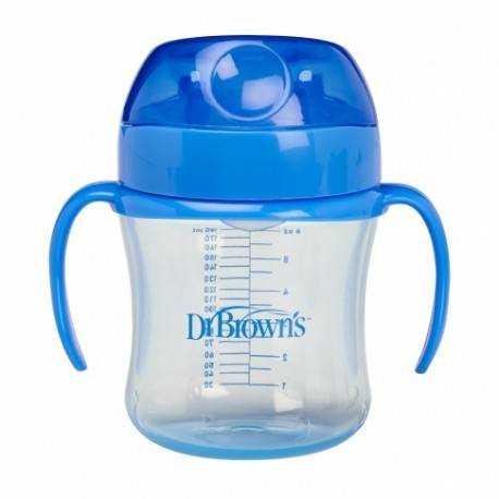 #ขวดหัดดื่ม Dr.Brown's : DRBTC61001 6 oz Soft-Spout Transition Cup - Assorted