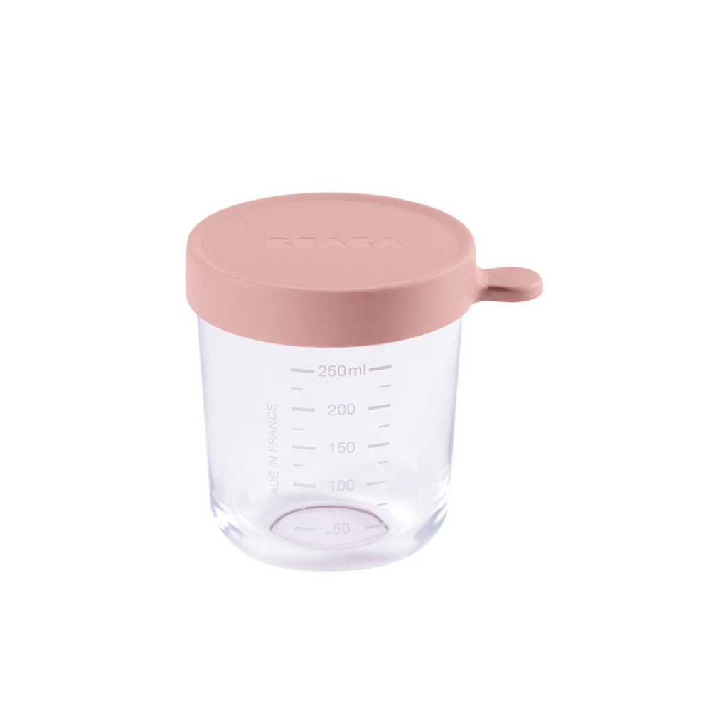 BEABA กระปุกแก้วเก็บอาหารConservation Glass Jar 250 ml- VINTAGE PINK