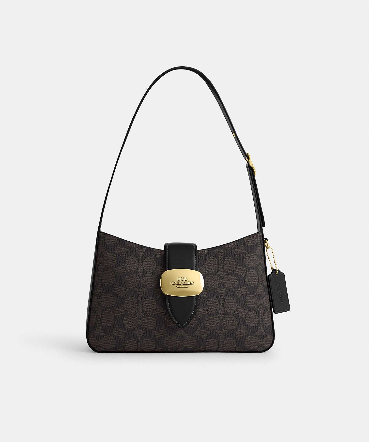COACH ELIZA SHOULDER BAG IN SIGNATURE CANVAS CW008 IMXAQ