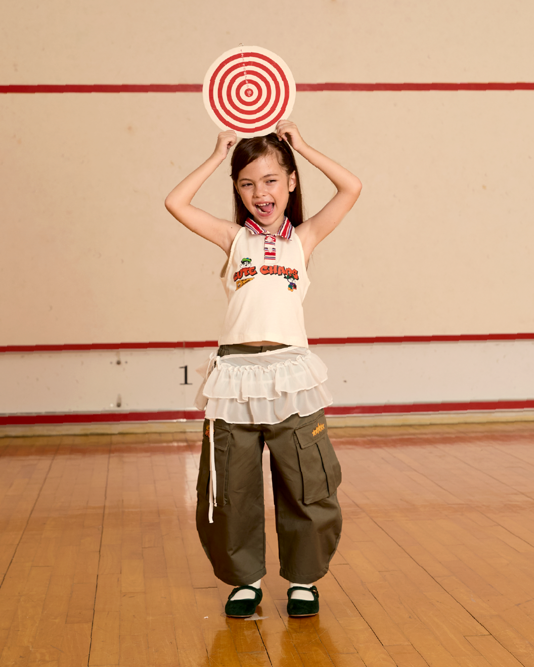 (Look13) Cute Chaos Sleeveless Girl Polo