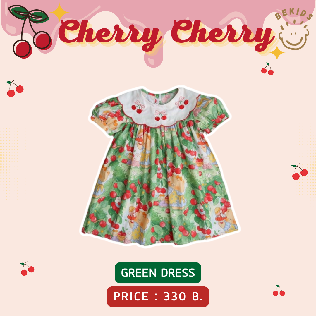 Green Cherry Dress