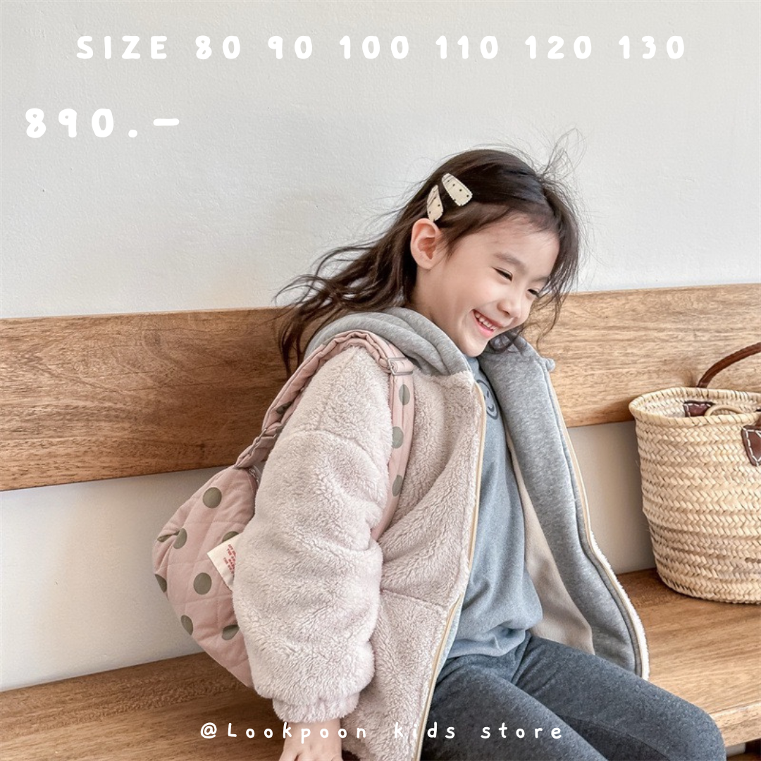 Winter❄️Hooded Fleece Padded Warm Jacket เสื้อกันหนาวฟลีซบุขนมีฮู้ด