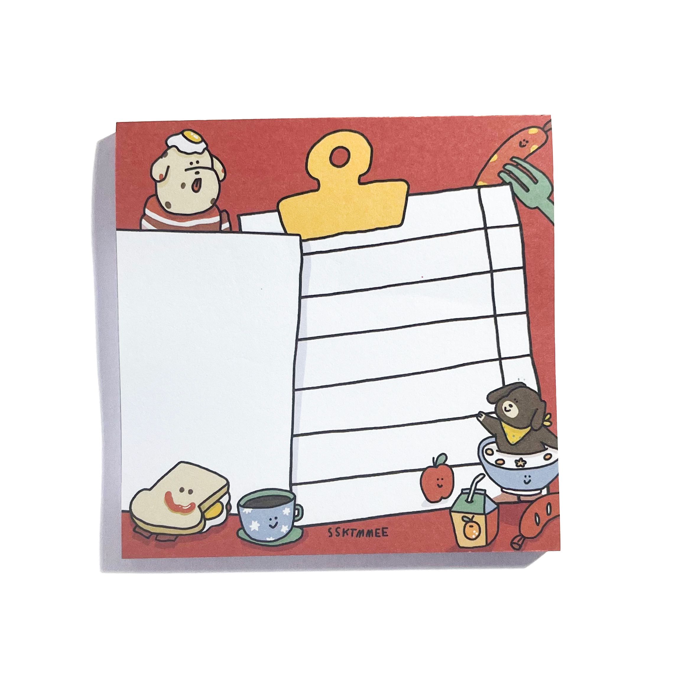 memo pad - breakfast