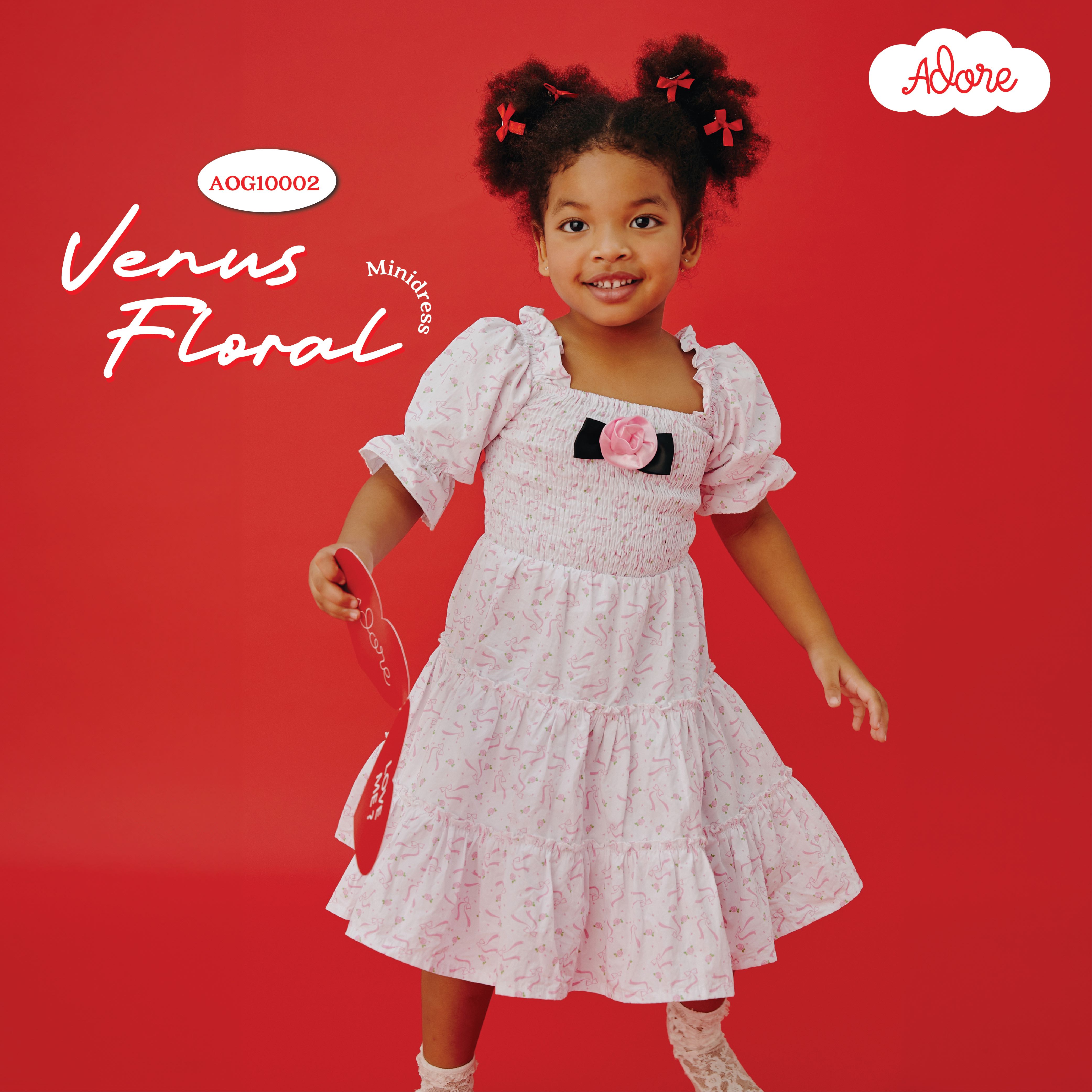 ADORE2112 AOG10002 :  VENUS FLORAL MINIDRESS