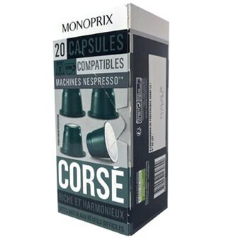 Monoprix Espresso Corse Caps x 20 Caps