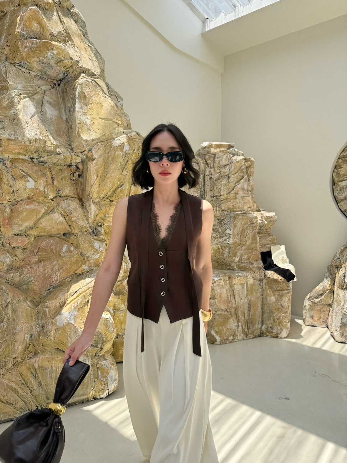 Tyler Vest    เสื้อเวส ผ้าสูทอัดกาว มี 3 สี