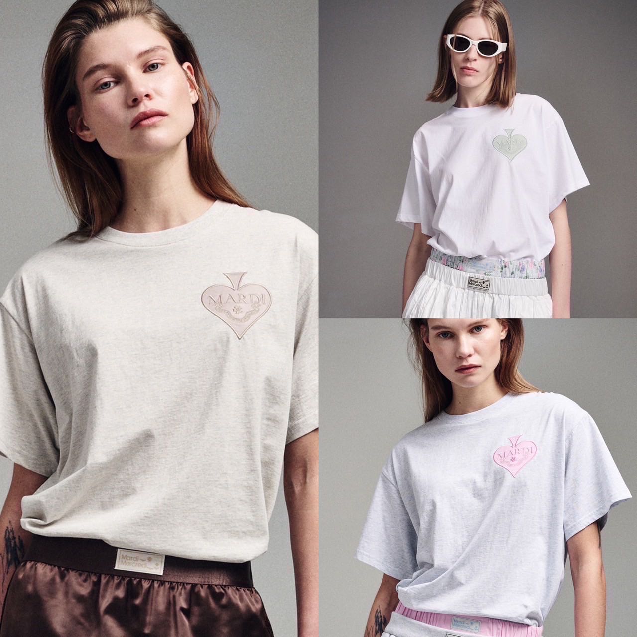 /พร้อมส่ง/ MARDI MERCREDI SATIN SPADE TSHIRT