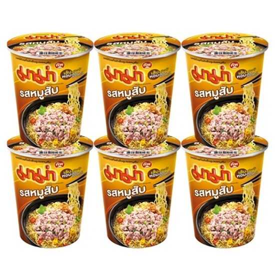 มาม่าคัพบะหมี่หมูสับ 60กรัม แพ็ค6