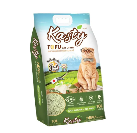 Kasty ทรายเต้าหู้ 10L Matcha