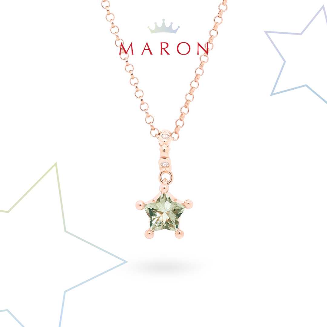Mythical Stars Necklace with Amethyst