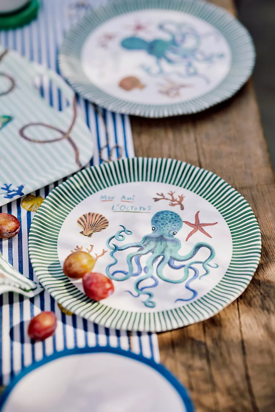 (พรีออเดอร์) มี 4 แบบ Nathalie Lete By the Sea Melamine Dinner Plate